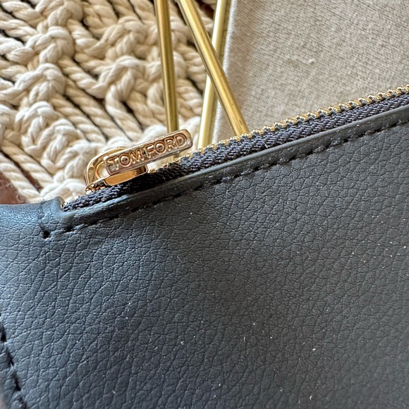 Tom Ford Leather Pouch - Black - New. 8 1/2” x 5 1/2” - Picture 3 of 4